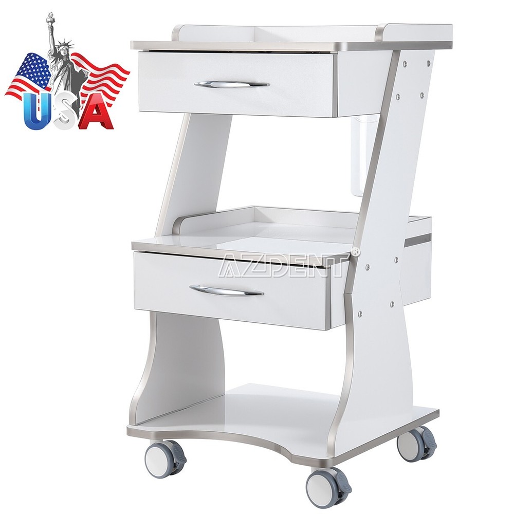 Three Layer Dental Trolley Built-in Socket With Auto-Water Supply System Acrylic