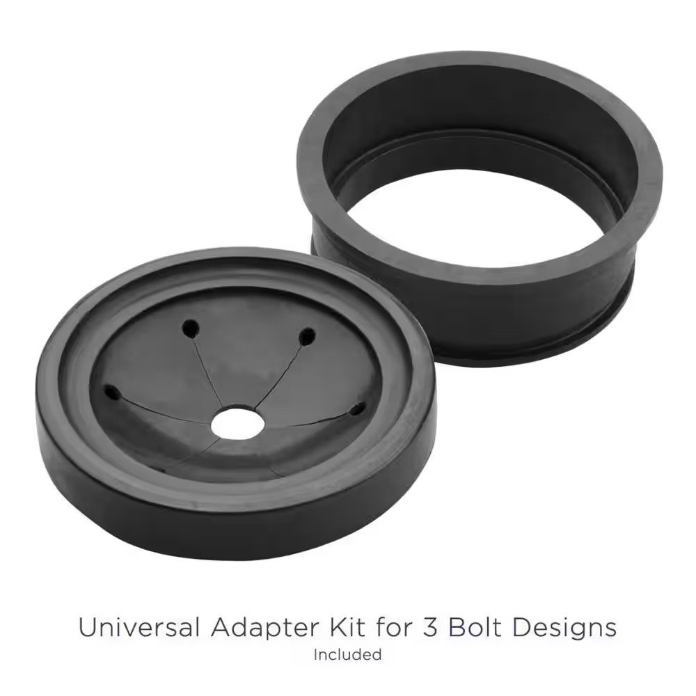 1/3 HP Continuous Feed Garbage Disposal with Power Cord and 3 Bolt Adapter Kit