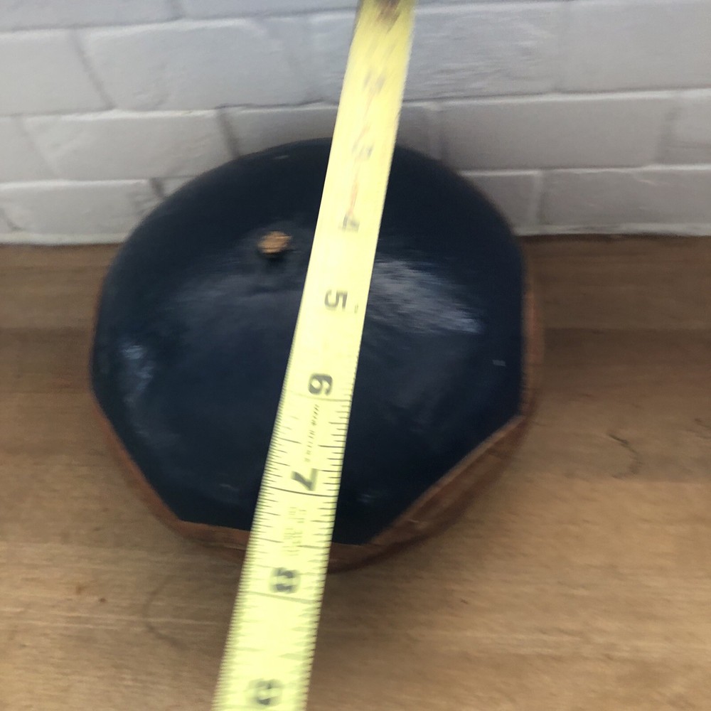 Hand Painted Lidded Gourd Native American Aztec 7”