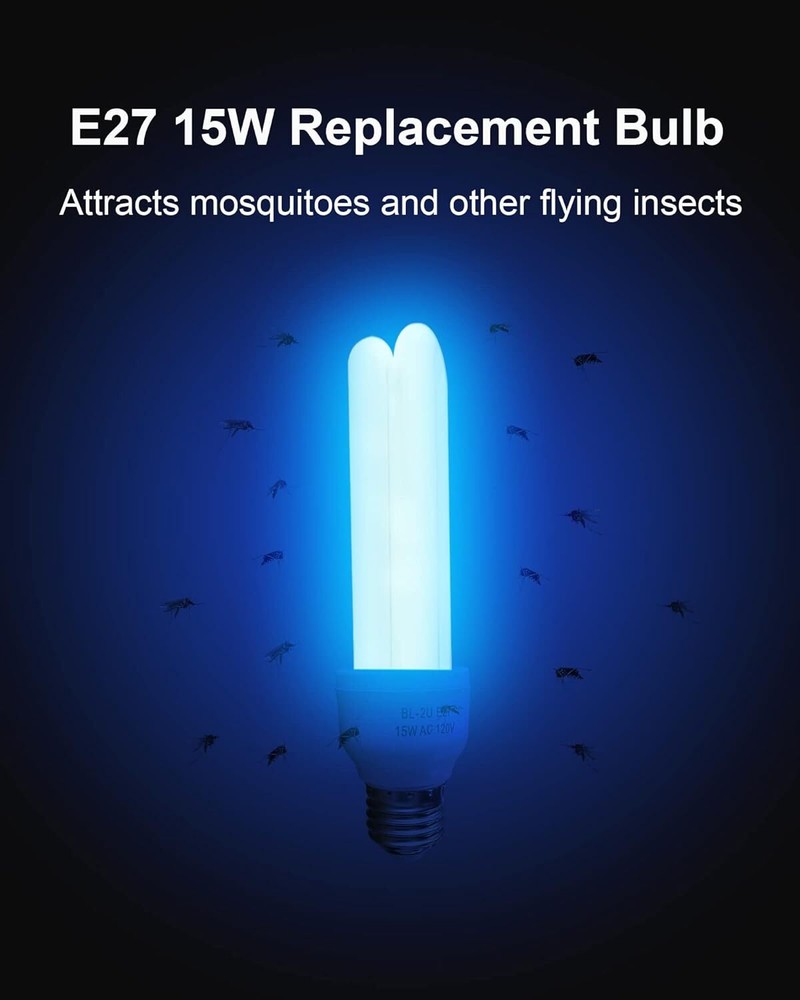 E27 15W U Type Replacement Bulb for 15W Bug Zapper, Compatible with HOM