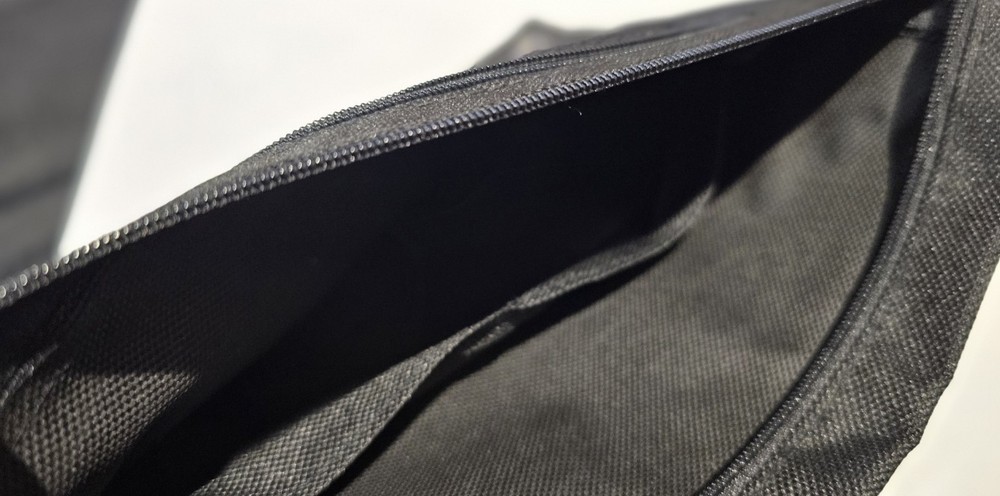 Pencil Pouch for 3 Ring Binder, 2 Pockets - Black - 5 PACK