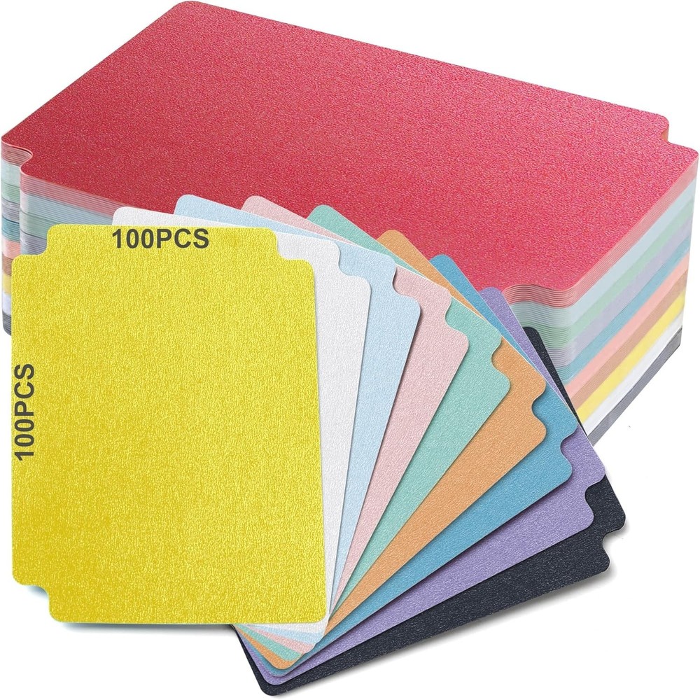 Trading Card Dividers 100pc Multicolor Tabs Card Separators for Storage Boxes