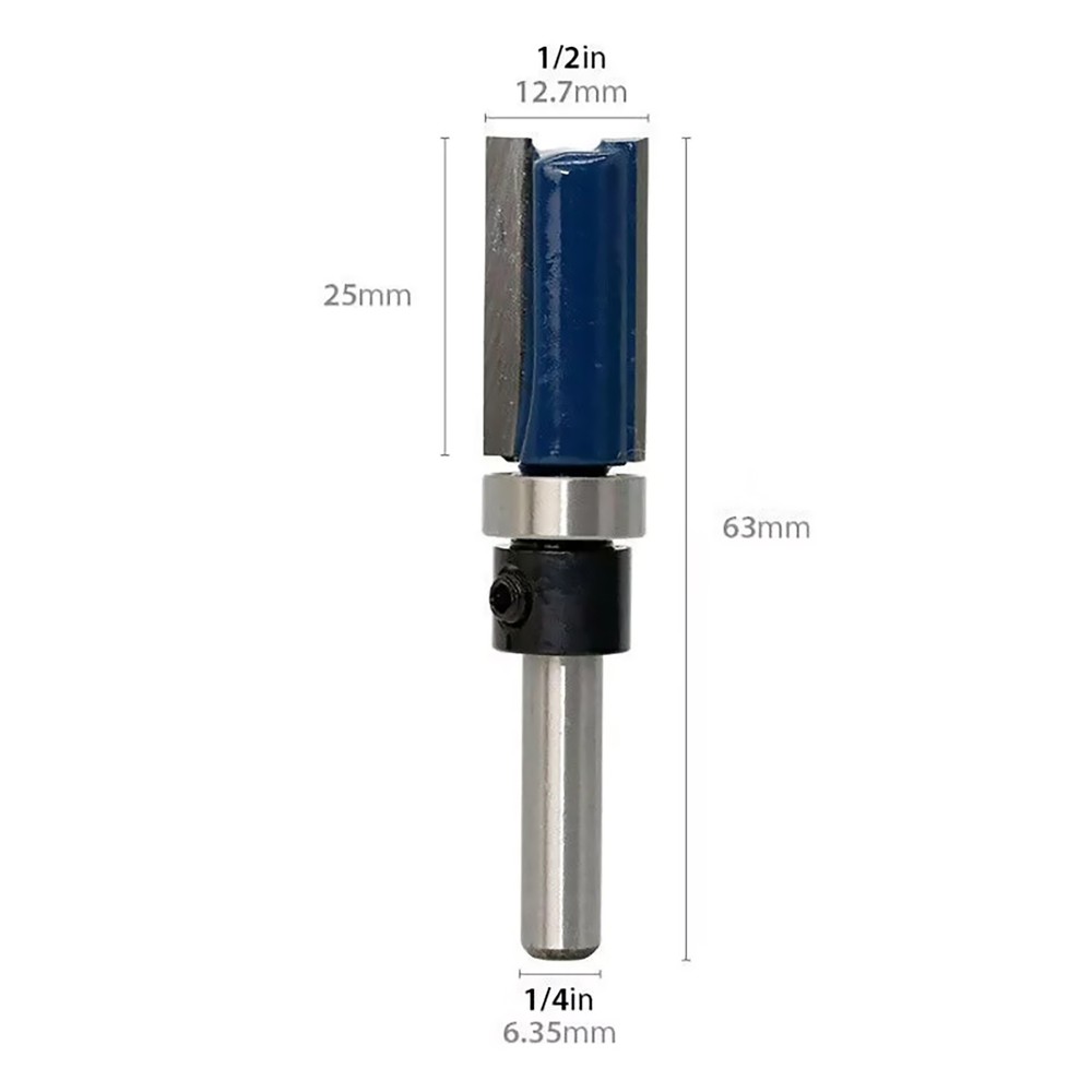 Router Pattern Bit 3 Pieces 1/4 Inch Shank Flush Trim Pattern Template Router