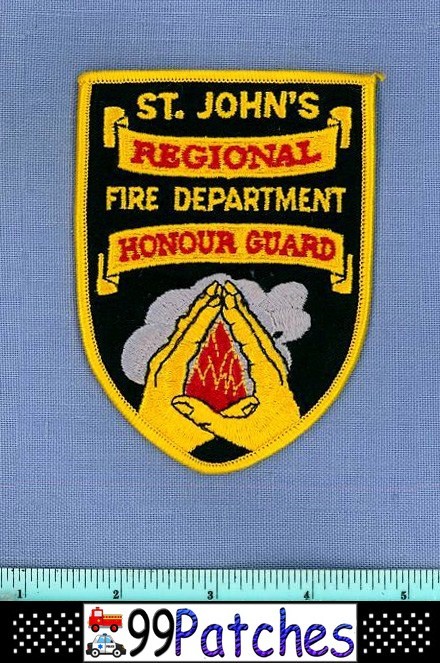 ST JOHNS REGIONAL FIRE HONOR GUARD NL CANADA Fire Rescue Patch HONOUR 7F