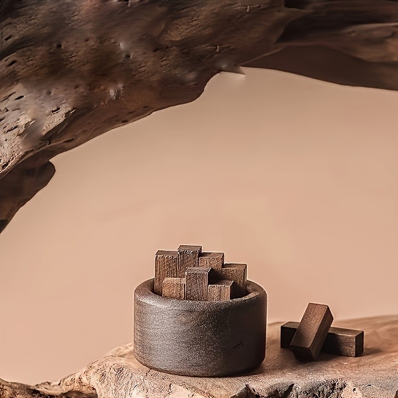 Walnut Stack Essential Oil Diffuser, Slow Release Fragrance, Office Stick Set