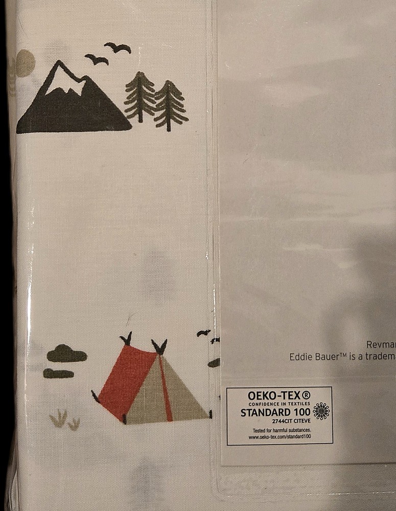Eddie Bauer Cascade Camping Queen Sheet Set, 100% Cotton Bedding Set NEW