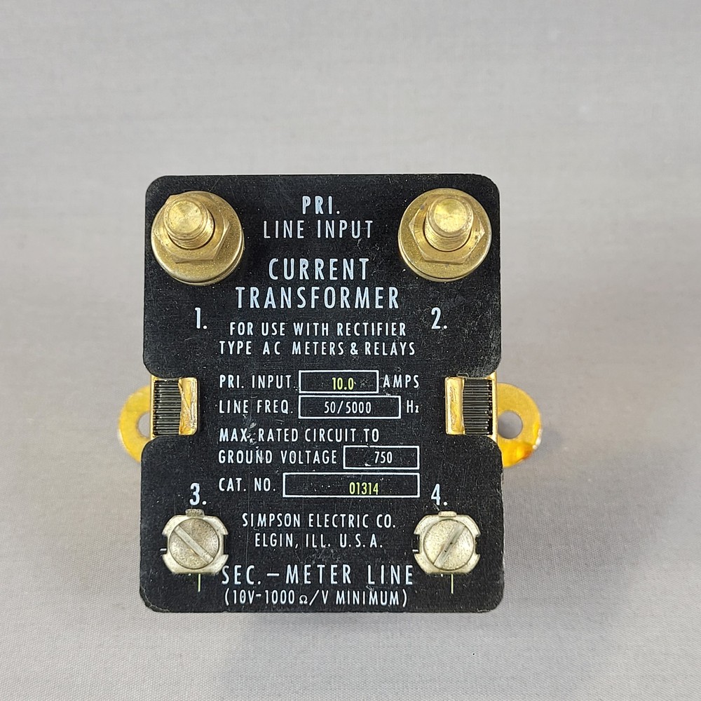 Simpson  01314 Current Transformer 10A Pri. Input 50/5000Hz