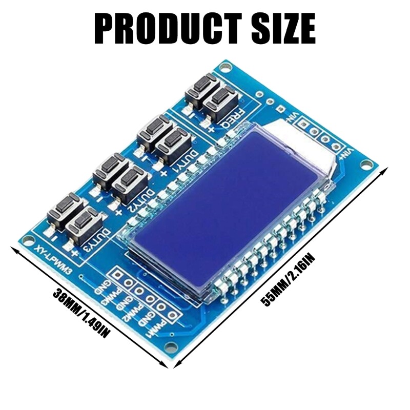 3 Channel PWM Pulse Generator Signal Generator Module Adjustable Frequency