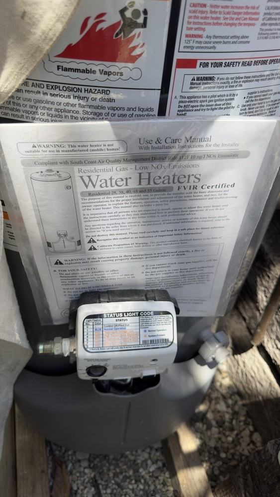 Rheem Performance Series High Demand Tank Water Heater 55 Gal. Cap SN M10170925