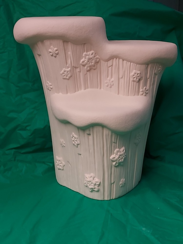 Ceramic Bisque~~ Ready to Paint~~  Winter Stump