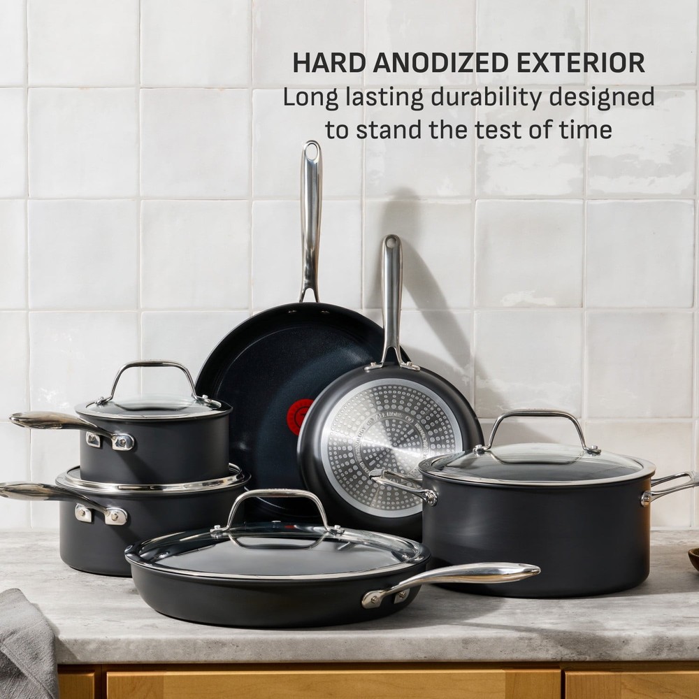 Hard Anodized Sauté Pan 3 Quart Black with Ceramic Nonstick Interior