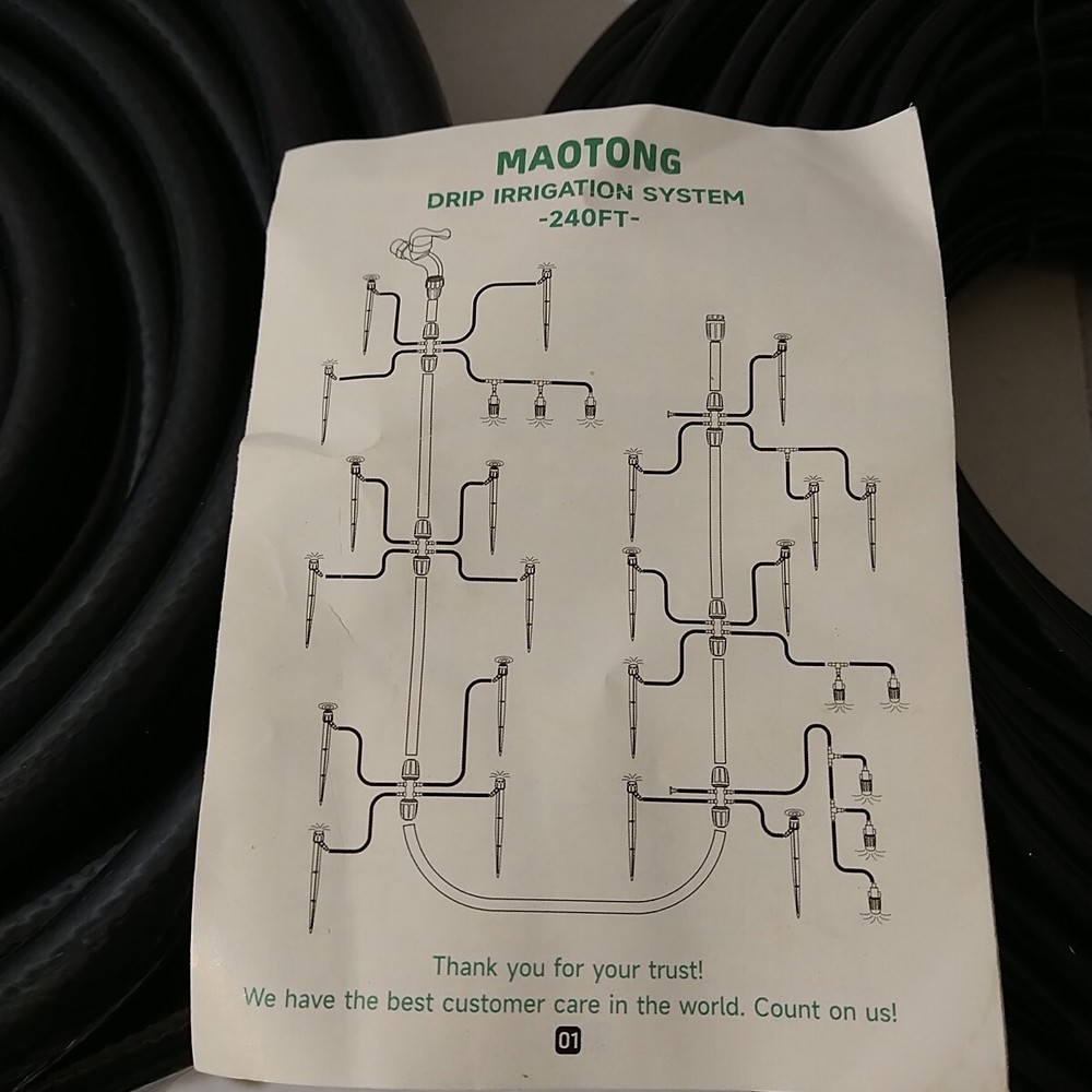 240FT Drip Irrigation System Kit, Automatic Garden Watering Misting System