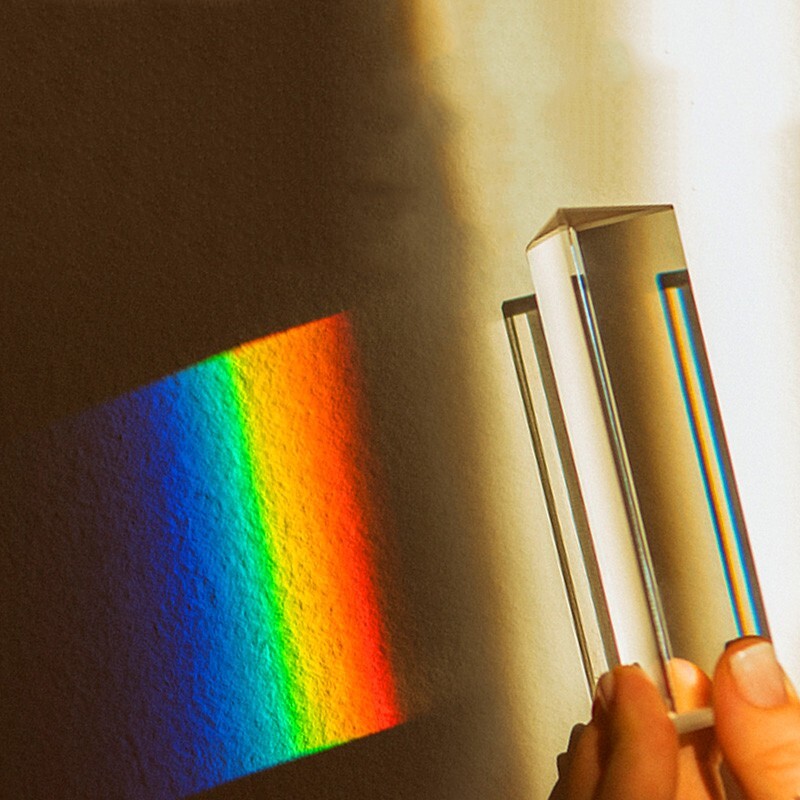 Triangular Prism 30*30*60mm Rainbow Crystal Glass Effects Filter Studio Shooting