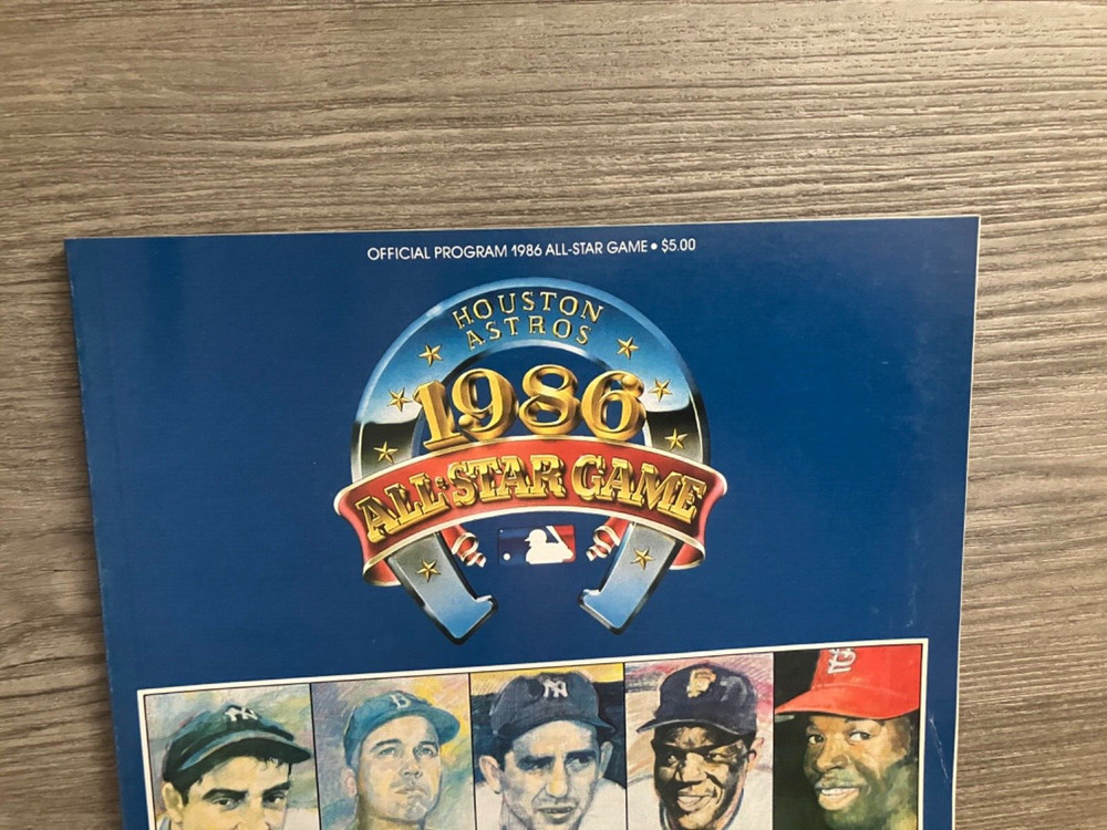 1986 MLB All Star Game Program Houston Astros