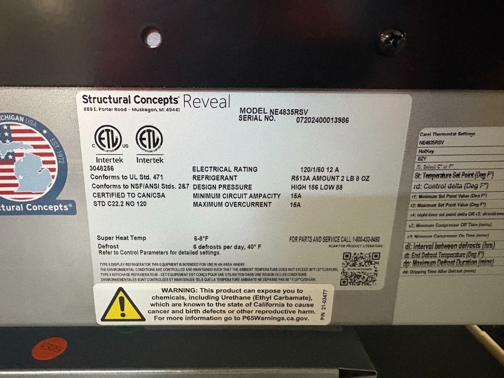 Service Refrigerated Slide In Counter Case