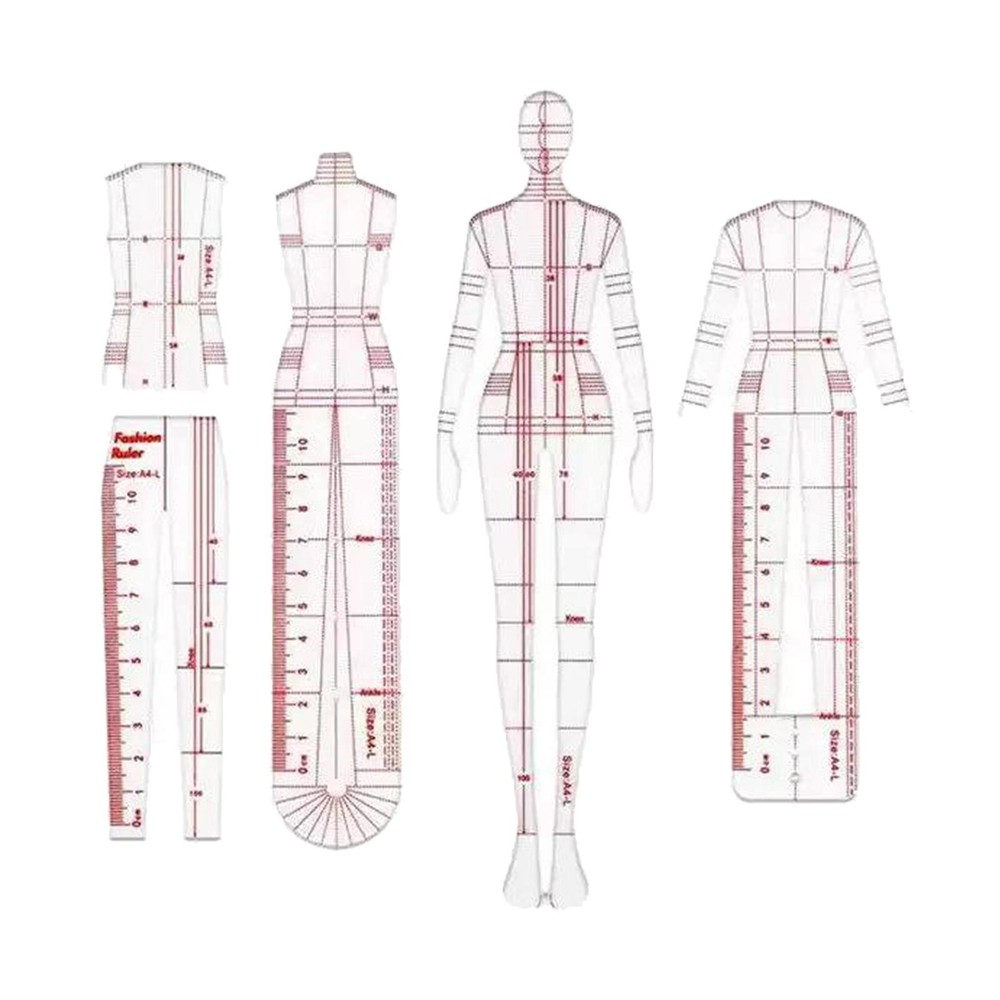 Drawing Template for Fashion Design Illustration Drawing Template 4 Models for