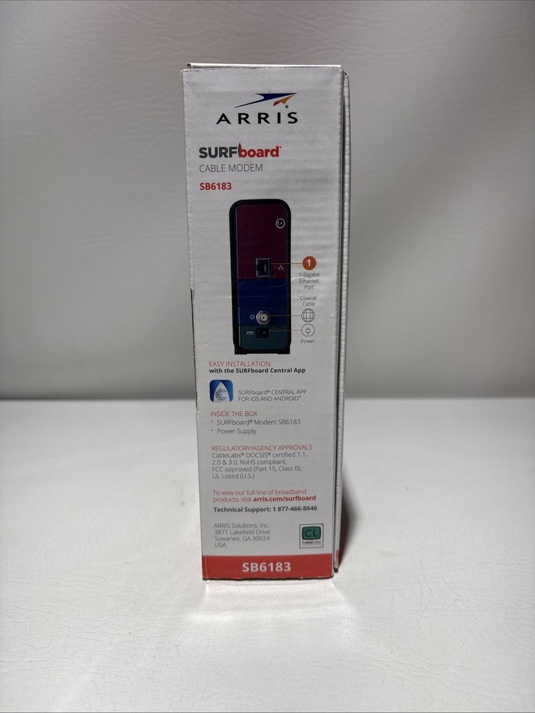 ARRIS® SURFboard® SB6183 Cable Modem, White