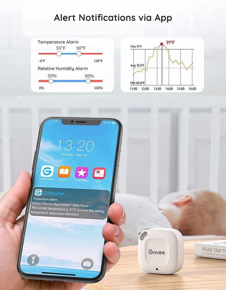 Govee Bluetooth Hygrometer Thermometer, Wireless Thermometer, Mini Humidity Sens