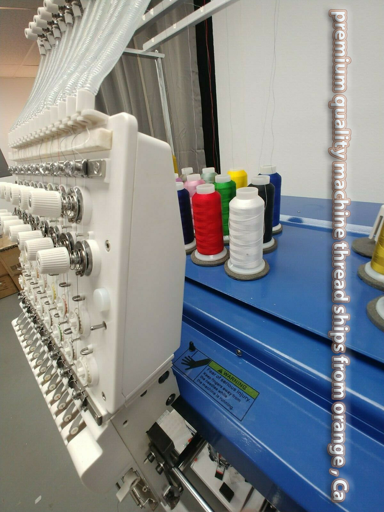 Embroidery machine polyester thread 5000 yds ( cone , spool )