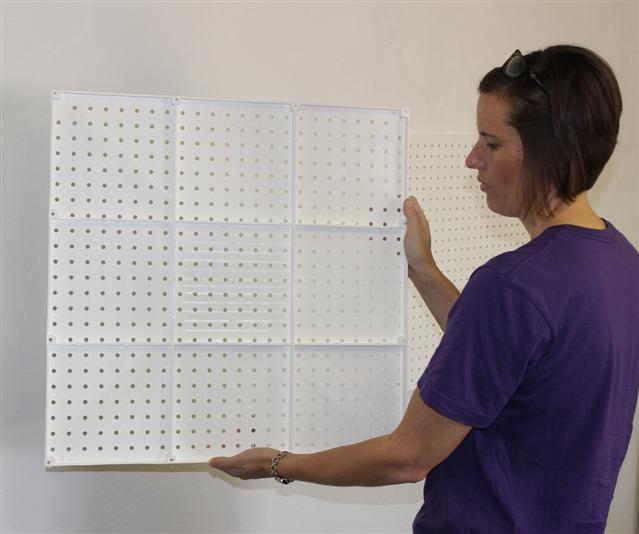 Black Pegboard Kit Wall Storage - Workbench Organizer Peg Board Shop Tools