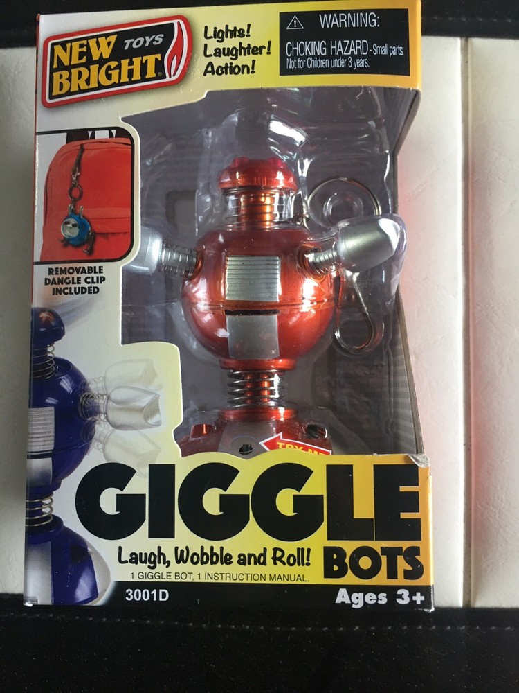 New Bright GIGGLE BOTS Red Disco Dancer w/ Dangle Clip Ages 3+