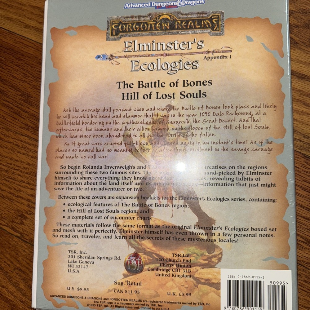 Elminster's Ecologies Appendix 1 - Forgotten Realms - AD&D 9489 - Shrinkwrap