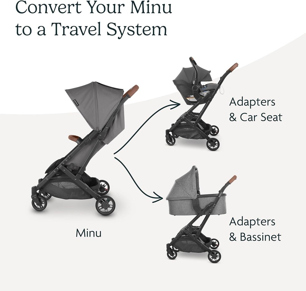 Quick Attach Stroller Adapter for Minu & Minu V2 - Secure and Fold-Friendly