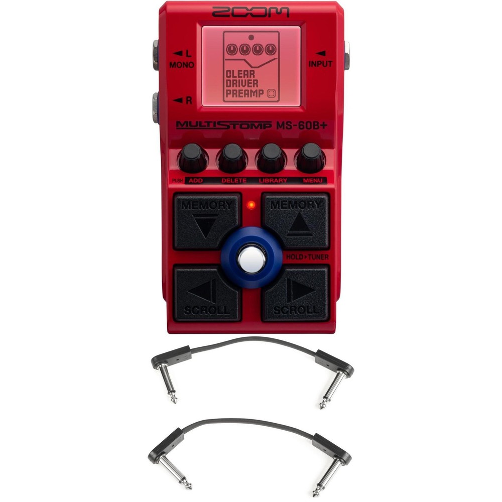 Zoom MS-60B+ Multistomp Bass Effects Pedal with EBS Patch Cables