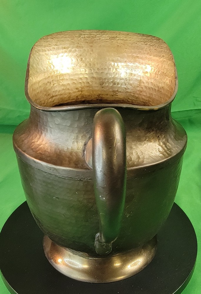 Vintage Dept 56 Hammered Silver Tone 2 quart Water Pitcher