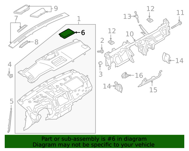 Genuine Ford Instrument Panel Trim Panel KB3Z2104338AA