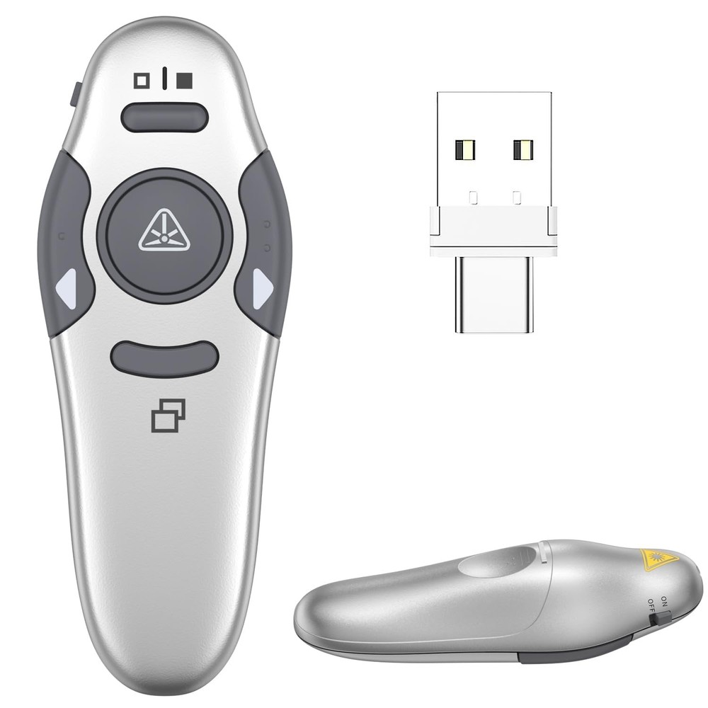Presentation Clicker Wireless Presenter Remote Clicker for PowerPoint Present...