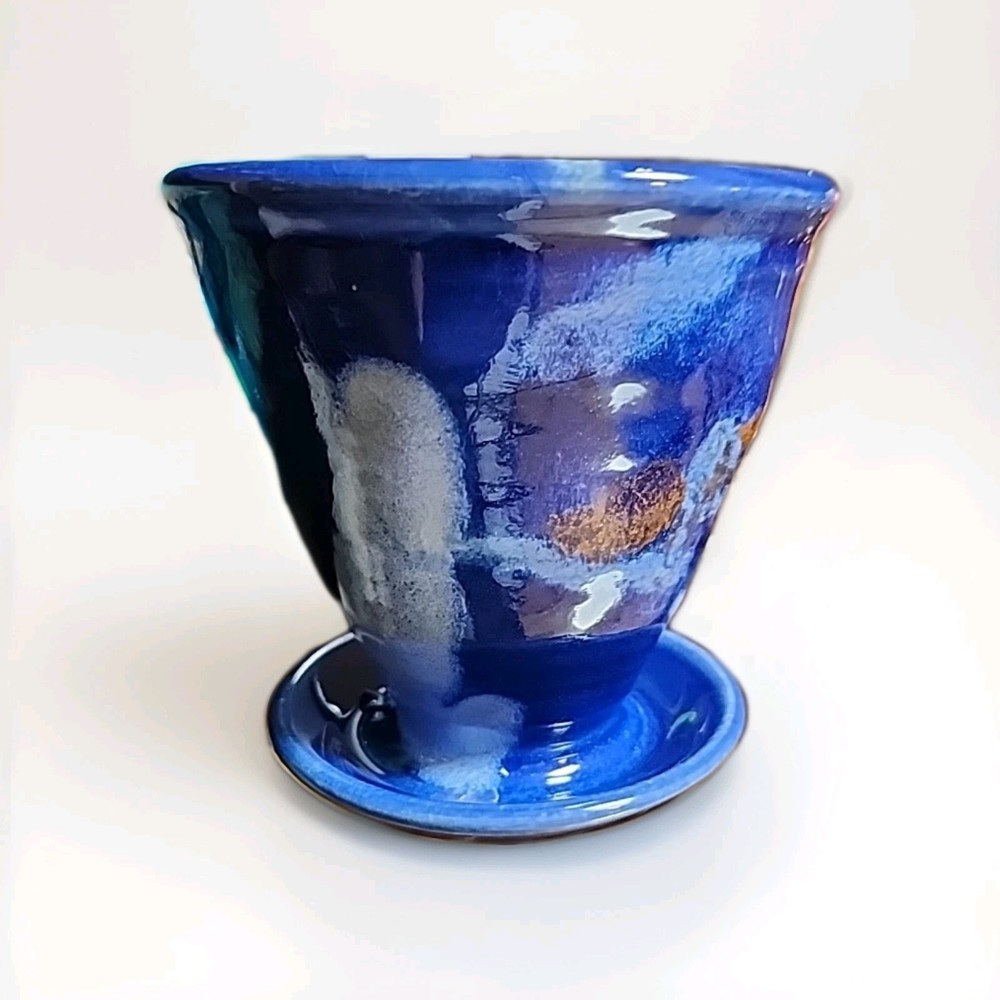 Coffee Pour-over Drip Filter Handmade Pottery Camping Personal Brew Pot Cone