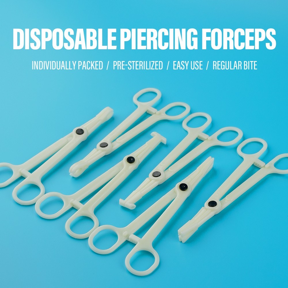 Piercing Clamps - 25Pcs Piercing Forceps 3 Type Available Disposable Piercing