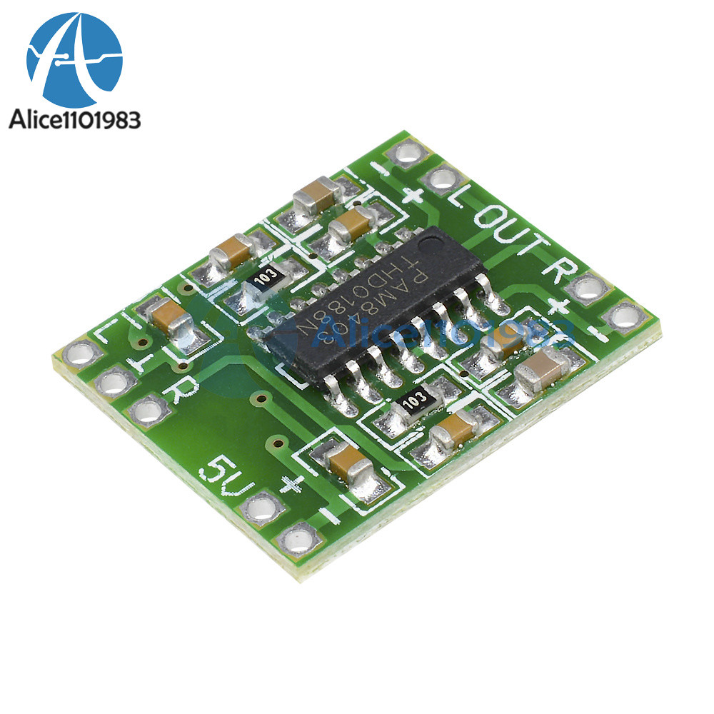 5pcs PAM8403 Mini 2 Channel Stereo 3W Class D Audio Power Amplifier Module Board