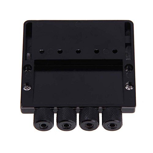 4 String Headless Electric Bass Tailpiece Bridge set Fixed Hardtail Saddle Black
