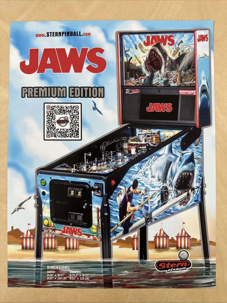 Stern Jaws Premium Pinball Flyer