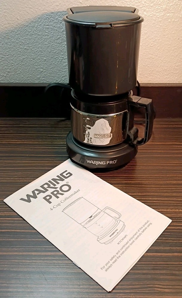 WARING PRO PROFESSIONAL QUALITY 4 CUP COFFEEMAKER WTCM16PC