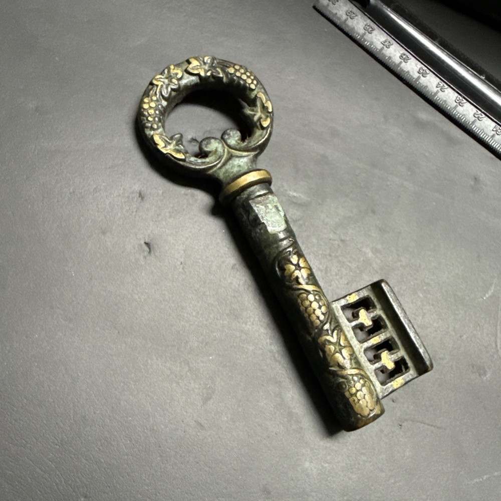 Vintage Brass Key Corkscrew