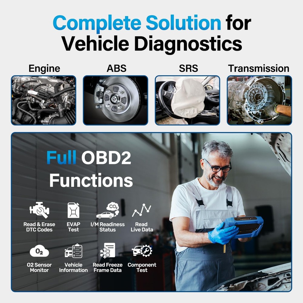 BLCKTEC 460T OBD2 Scanner Car Code Reader Engine ABS SRS Transmission Diagnos