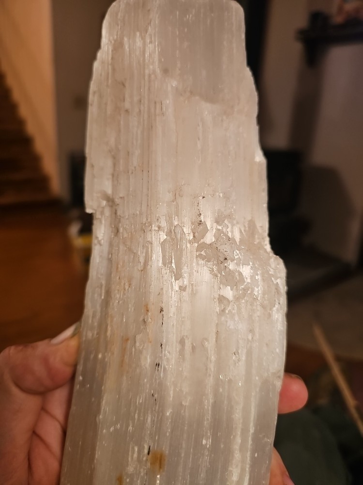 Selenite Log Stick 16" Raw