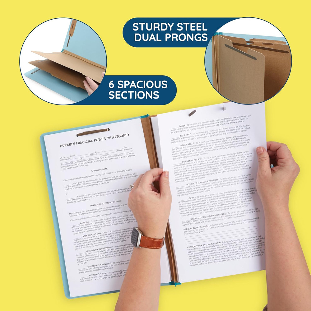 30 Legal Size Classification Folders, 2 Divider 2 Inch Tyvek Expansions, Durable