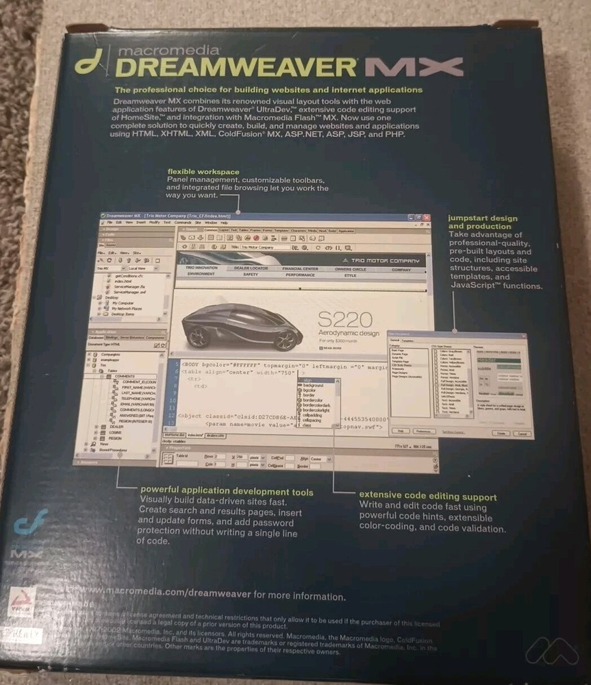 Macromedia Dreamweaver MX for Mac CD UPGRADE VERSION