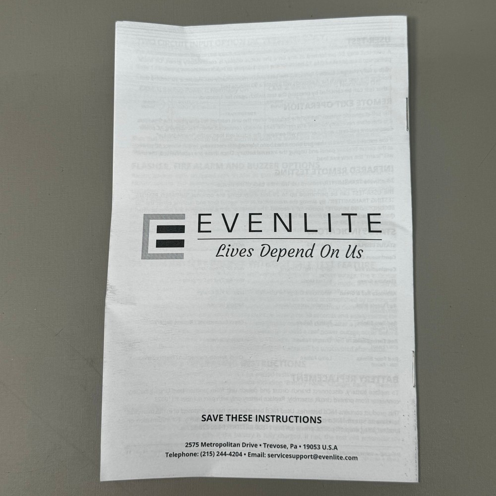 EVENLITE Exit Sign Hang Up Kit W/ Green Exit Sign & Hardware SOVIIEMG1MBAPDUC