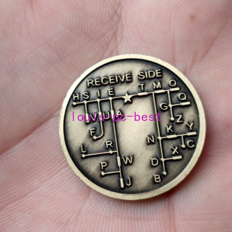 1* CW Morse Code Decoder Chart Medal Coin Morse Commemorative Coin Gift Prize