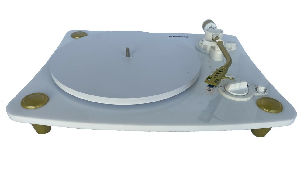 TechPlay Ghost WHT, 2 Speed Belt Driven Turntable with Bluetooth Broadcast