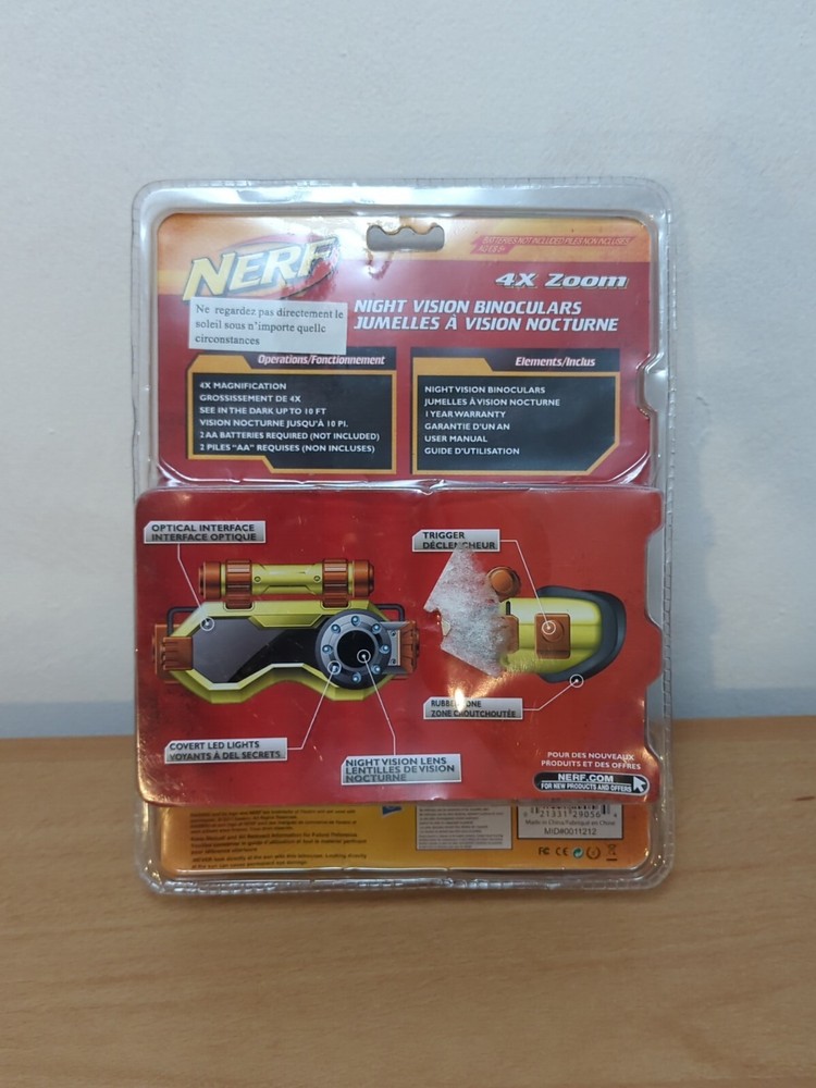Nerf Night Vision Binoculars 4x Zoom LED Lights