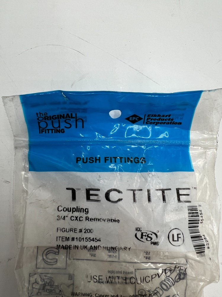 EPC Tectite Coupling 3/4" CxC Removeable - 10155454
