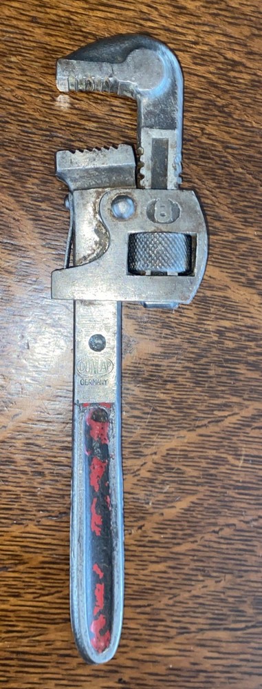 Vintage Dunlap 8" Pipe Wrench Germany