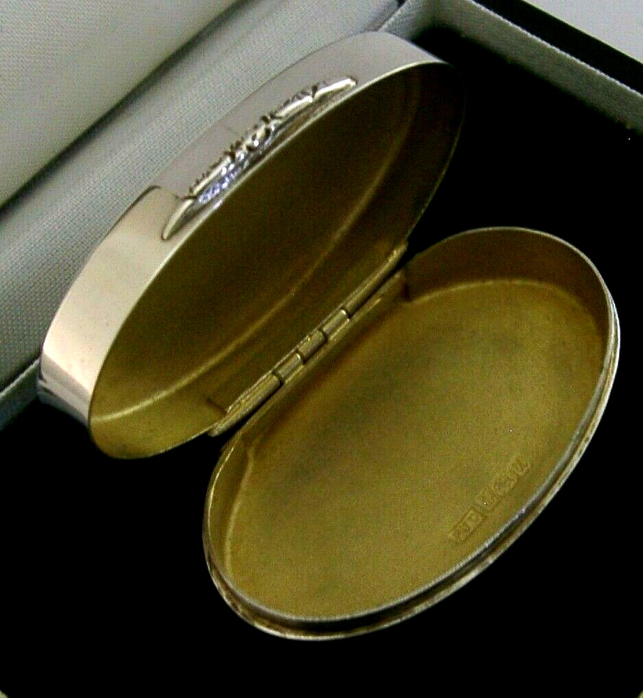 CASED BOXED SOLID STERLING SILVER BOX 1995 GALLAGHER