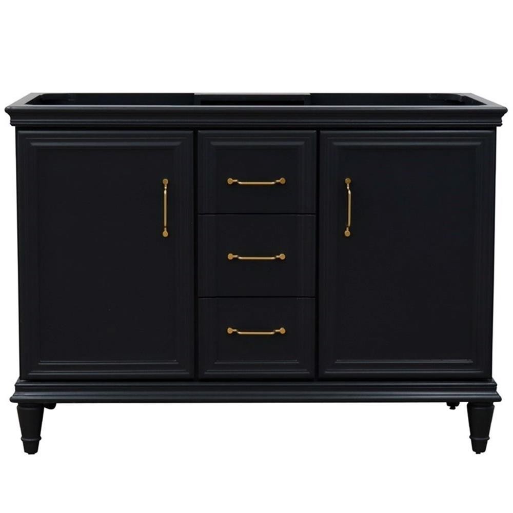 48 in. Double  Vanity Dark Gray Cabinet Only